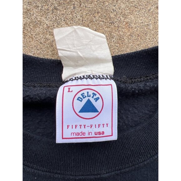 Vintage Carolina Panthers NFL Delta 1993 Sweatshirt Large Black Y3 - Picture 3 of 6